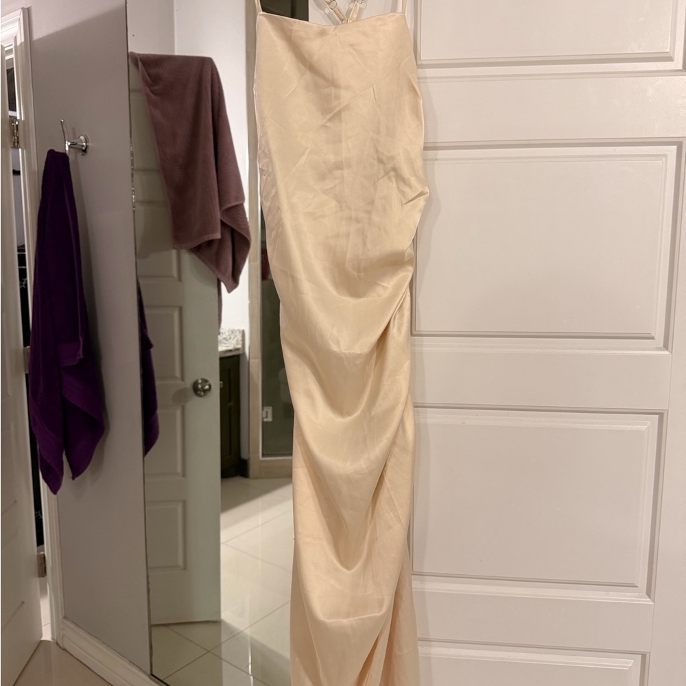 Elegant Cream Maxi Dress